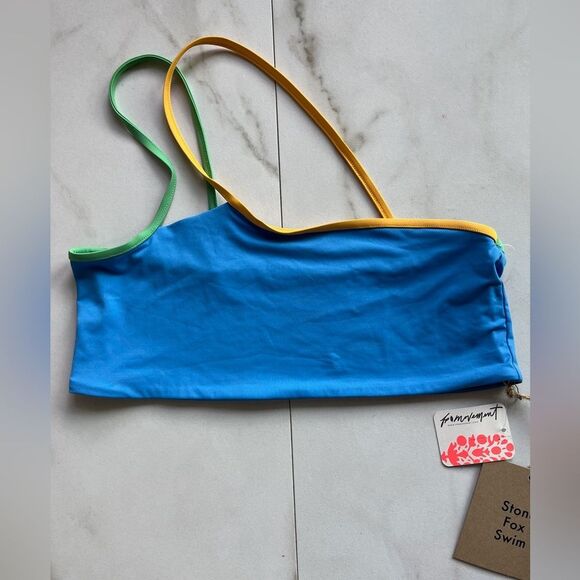 Nwt stone fox free people Ibiza Bikini Top - Corfu Granita Sorbet Color Block - Picture 3 of 7